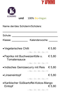 Anmeldeformular - Allergenfreies Essen